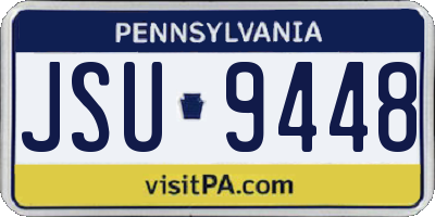 PA license plate JSU9448