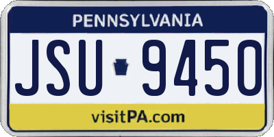 PA license plate JSU9450