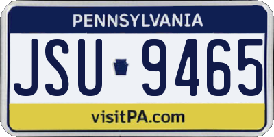 PA license plate JSU9465