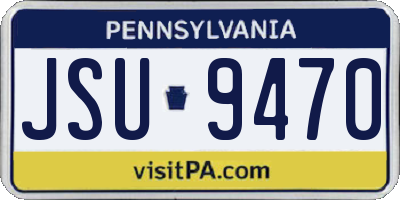 PA license plate JSU9470