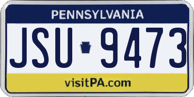 PA license plate JSU9473