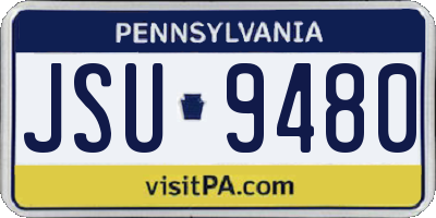 PA license plate JSU9480