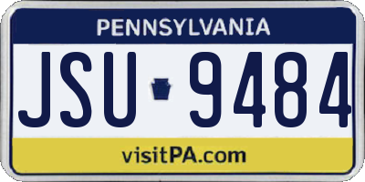PA license plate JSU9484