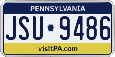 PA license plate JSU9486