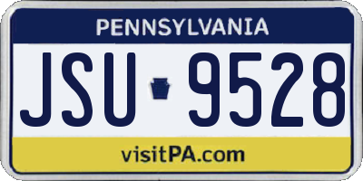 PA license plate JSU9528