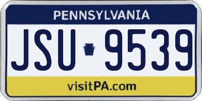 PA license plate JSU9539