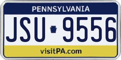 PA license plate JSU9556