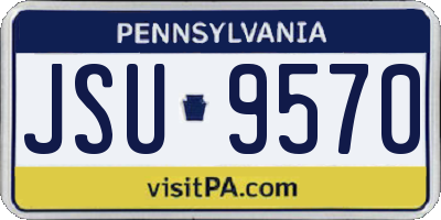 PA license plate JSU9570