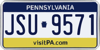PA license plate JSU9571