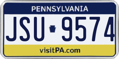 PA license plate JSU9574