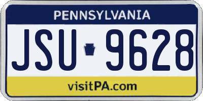 PA license plate JSU9628
