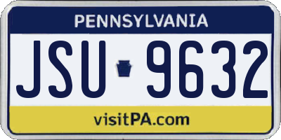 PA license plate JSU9632