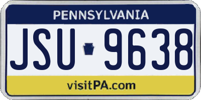 PA license plate JSU9638