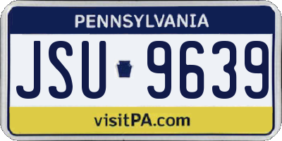 PA license plate JSU9639