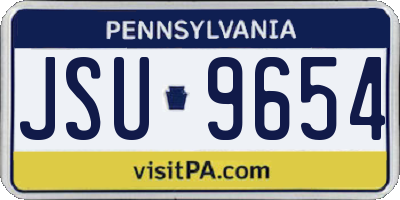 PA license plate JSU9654