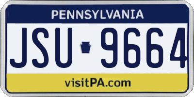 PA license plate JSU9664