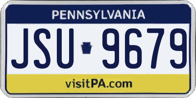 PA license plate JSU9679