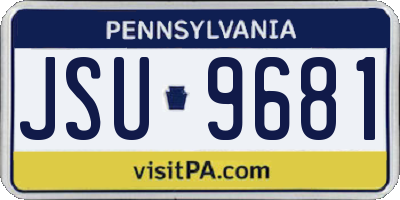 PA license plate JSU9681