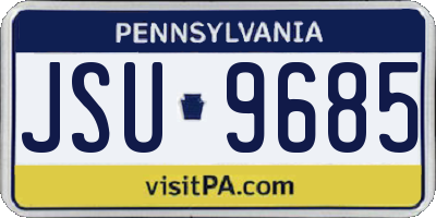 PA license plate JSU9685
