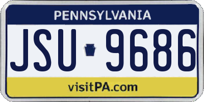 PA license plate JSU9686