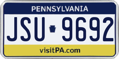 PA license plate JSU9692