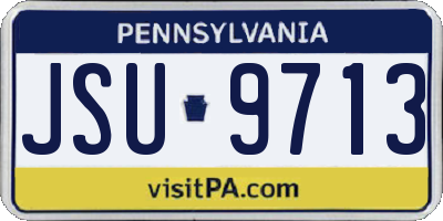 PA license plate JSU9713