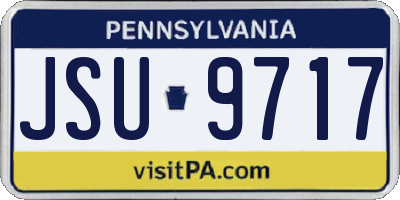 PA license plate JSU9717