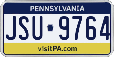 PA license plate JSU9764