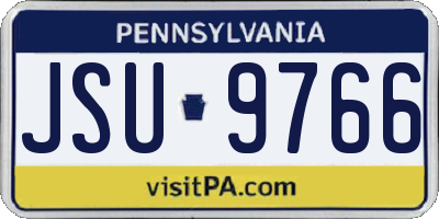 PA license plate JSU9766