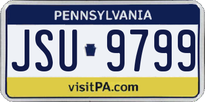 PA license plate JSU9799