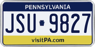 PA license plate JSU9827