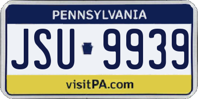 PA license plate JSU9939
