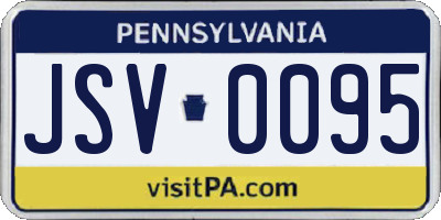 PA license plate JSV0095