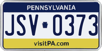 PA license plate JSV0373