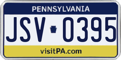 PA license plate JSV0395