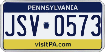 PA license plate JSV0573