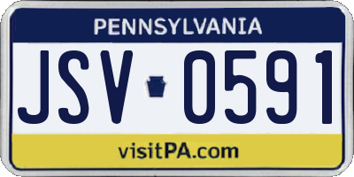 PA license plate JSV0591