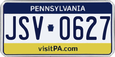 PA license plate JSV0627