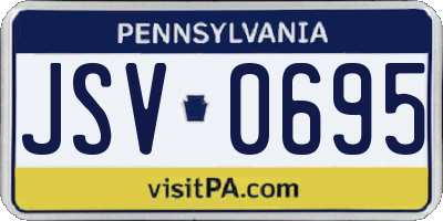 PA license plate JSV0695
