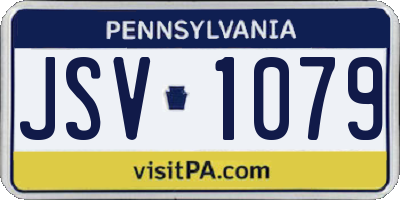 PA license plate JSV1079