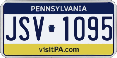 PA license plate JSV1095