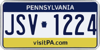 PA license plate JSV1224
