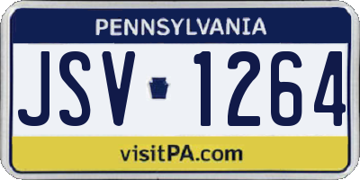 PA license plate JSV1264