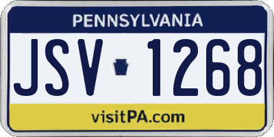PA license plate JSV1268