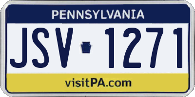 PA license plate JSV1271