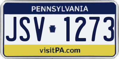 PA license plate JSV1273