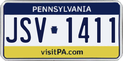 PA license plate JSV1411