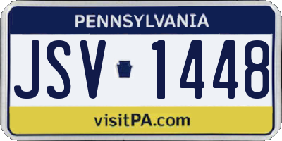 PA license plate JSV1448