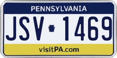 PA license plate JSV1469