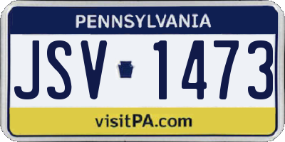 PA license plate JSV1473